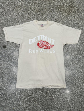 Detroit Red Wings Vintage 90s Fruit of The Loom Tee Cream ABC Vintage 