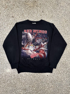 Detroit Red Wings Vintage 90s Goal Lee Tag Crewneck Black ABC Vintage 