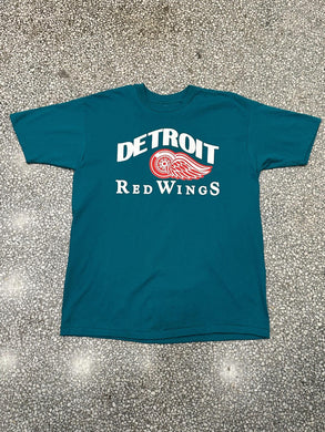 Detroit Red Wings Vintage 90s Hanes Tee Teal ABC Vintage 