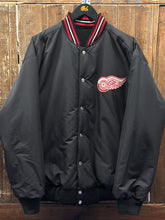 Load image into Gallery viewer, Detroit Red Wings Vintage 90s Jeff Hamilton Reversible Varsity Jacket Black ABC Vintage 