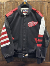 Load image into Gallery viewer, Detroit Red Wings Vintage 90s Jeff Hamilton Varsity Jacket Black ABC Vintage 