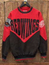 Load image into Gallery viewer, Detroit Red Wings Vintage 90s Spell Out Crewneck Red Black ABC Vintage 
