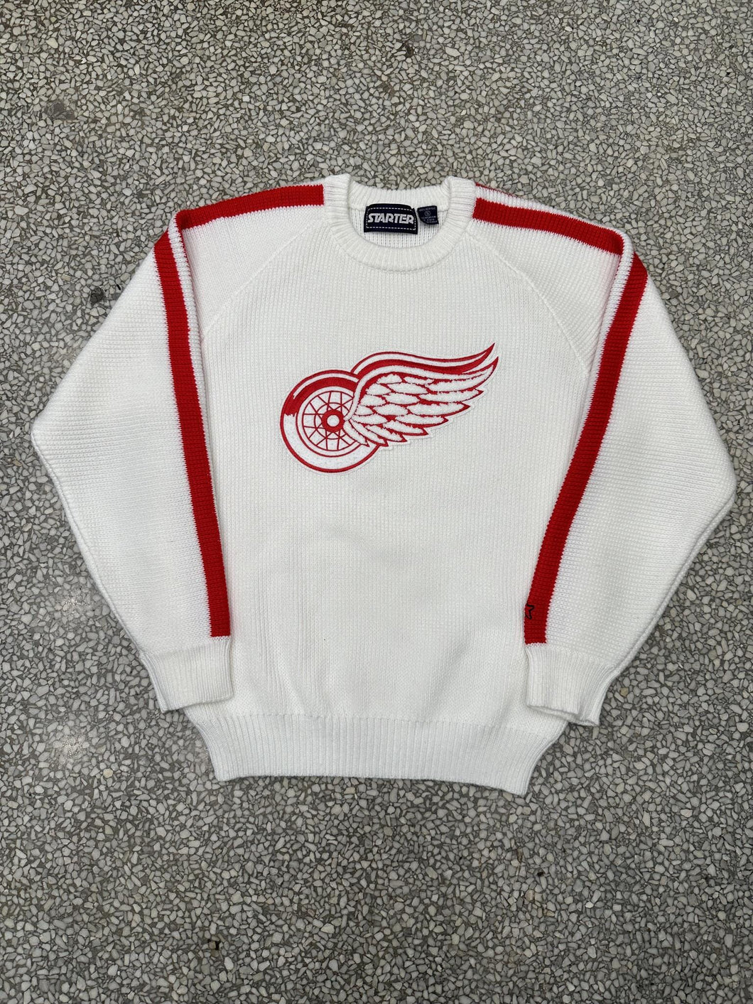 Detroit Red Wings Vintage 90s Starter Knitted Sweater White ABC Vintage 