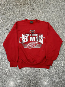 Detroit Red Wings Vintage 90s Western Conference Crewneck Red ABC Vintage 