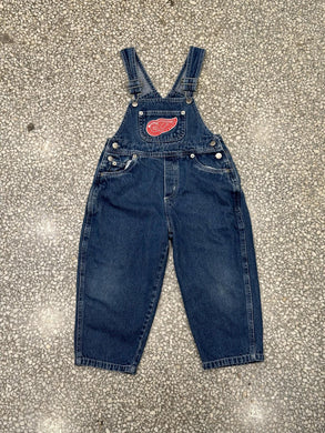 Detroit Red Wings Vintage 90s Youth Denim Overall ABC Vintage 