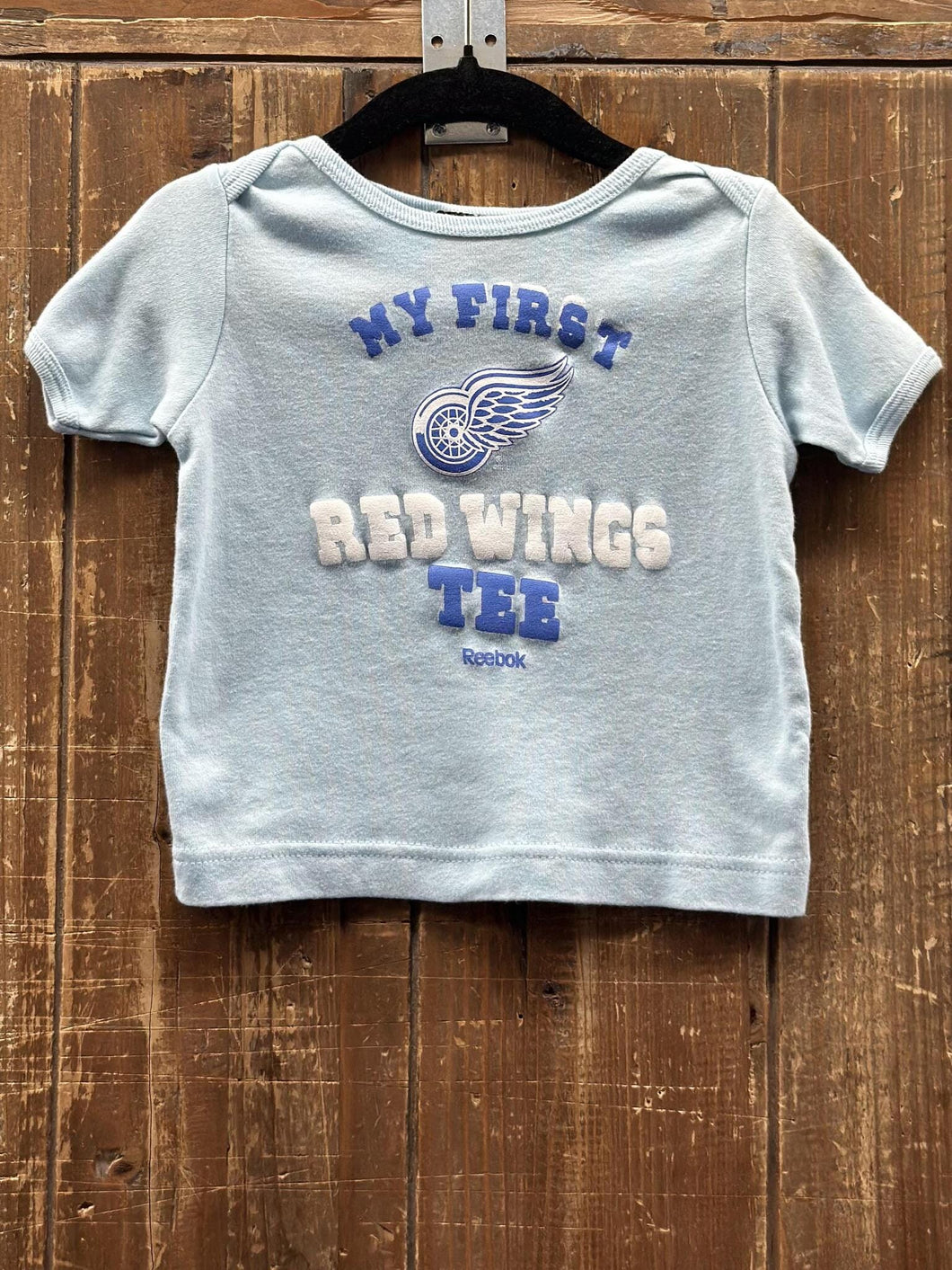 Detroit Red Wings Vintage 90s Youth My First Red Wing Tee Light Blue ABC Vintage 