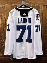 Load image into Gallery viewer, Detroit Red Wings x Tigers 1 of 1 Custom Dylan Larkin Hockey Jersey ABC Vintage 