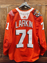 Load image into Gallery viewer, Detroit Red Wings x Tigers Old English D Dylan Larkin 1 of 1 Custom Hockey Jersey Orange ABC Vintage 