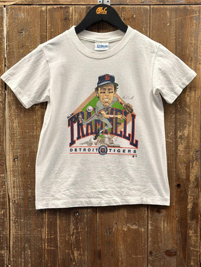 Detroit Tigers Alan Trammell Vintage 1989 Youth Tee White ABC Vintage 