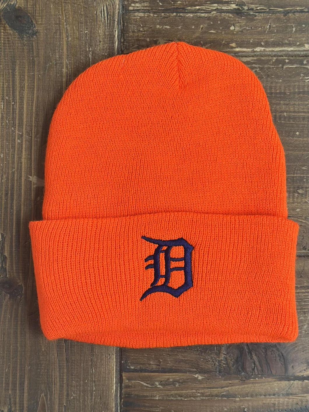 Detroit Tigers Carhartt Beanie Neon Orange ABC Vintage 