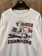 Load image into Gallery viewer, Detroit Tigers Vintage 1984 Champions Cartoon Tiger Crewneck White ABC Vintage 