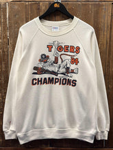 Load image into Gallery viewer, Detroit Tigers Vintage 1984 Champions Cartoon Tiger Crewneck White ABC Vintage 