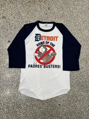 Detroit Tigers Vintage 1984 Home of The Padres's Busters Raglan Tee Paper Thin ABC Vintage 