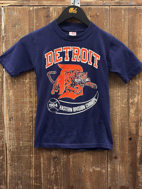 Detroit Tigers Vintage 1984 Youth Eastern Division Champs Tee Navy ABC Vintage 