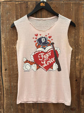 Load image into Gallery viewer, Detroit Tigers Vintage 1985 Tiger Lover Cutoff Tee Paper Thin Pink ABC Vintage 