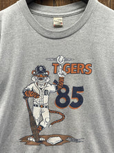 Load image into Gallery viewer, Detroit Tigers Vintage 1985 Youth Cartoon Tiger Tee Grey ABC Vintage 
