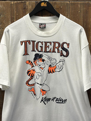 Detroit Tigers Vintage 1987 Keep It Alive Cecil Fielder Tee White Orange ABC Vintage 