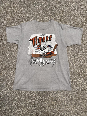 Detroit Tigers Vintage 1988 The Prowl Begins Paper Thin Grey ABC Vintage 