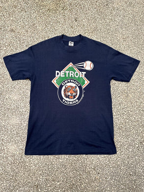 Detroit Tigers Vintage 1988 Trench Tee Navy ABC Vintage 