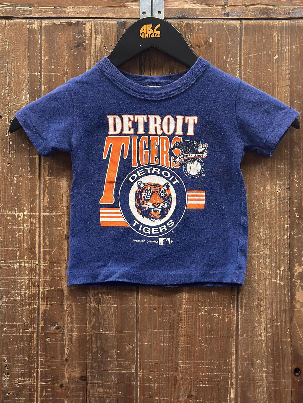 Detroit Tigers Vintage 1990 Youth Circle Logo Tee Navy ABC Vintage 