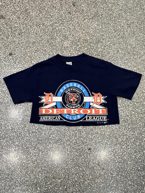 Detroit Tigers Vintage 1992 American League Cropped Tee Navy ABC Vintage 