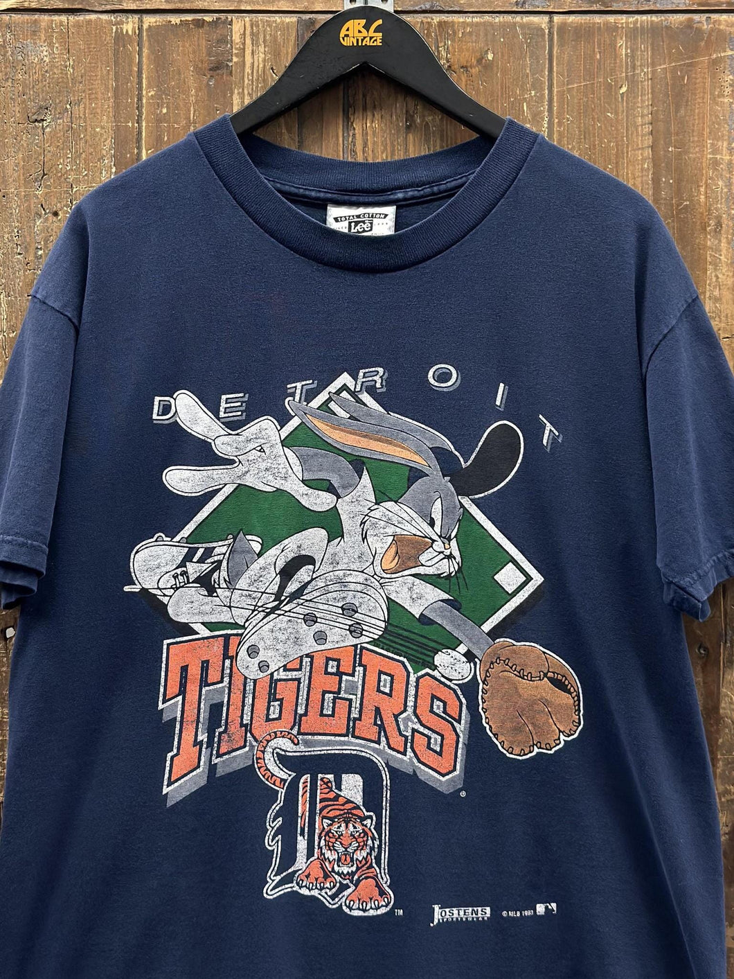 Detroit Tigers Vintage 1993 Bugs Bunny Tee Faded Navy ABC Vintage 
