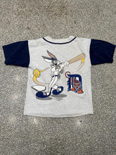 Load image into Gallery viewer, Detroit Tigers Vintage 1994 Bugs Bunny Baseball Cotton Jersey Grey Navy ABC Vintage 