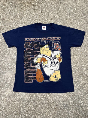 Detroit Tigers Vintage 1994 Flintstones League Leader Tag Navy ABC Vintage 