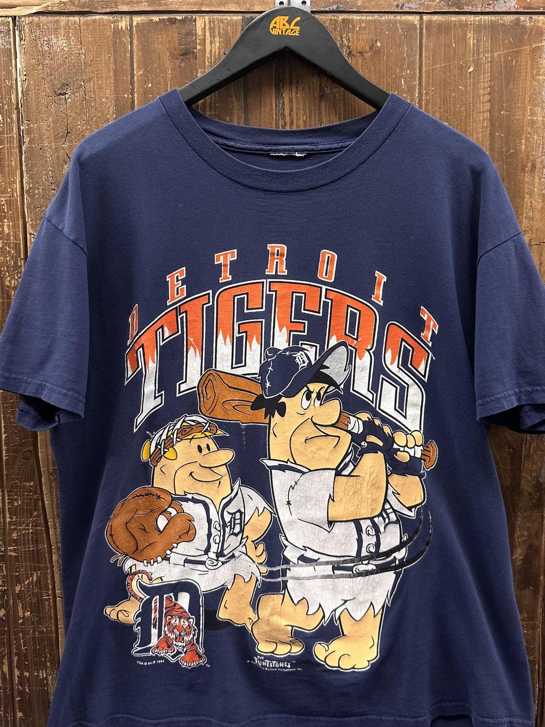 Detroit Tigers Vintage 1994 Flintstones Tee Navy ABC Vintage 