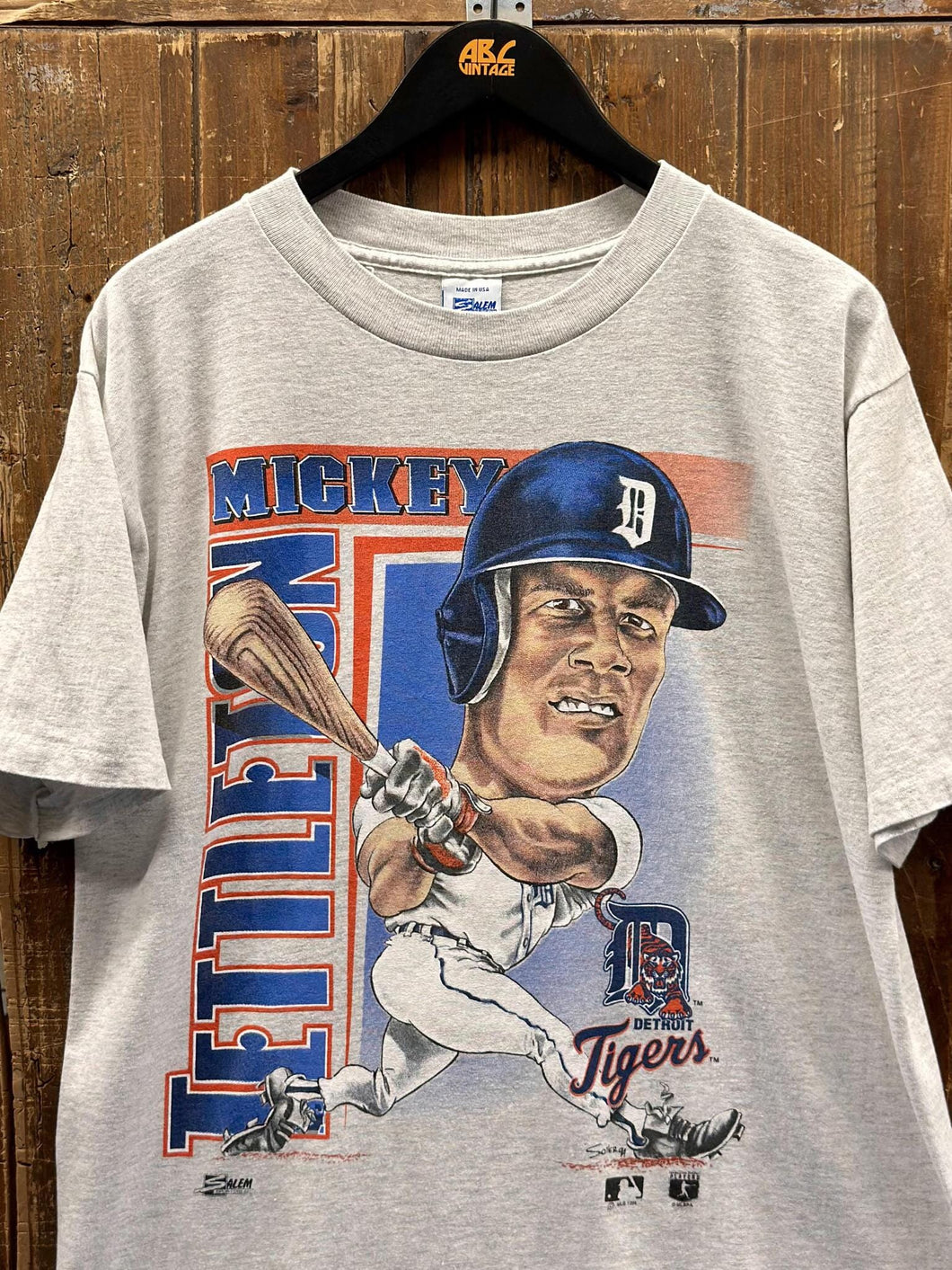Detroit Tigers Vintage 1994 Mickey Tettleton Grey ABC Vintage 