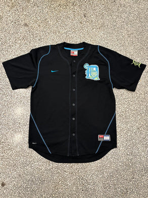 Detroit Tigers Vintage 2000s Nike Baseball Jersey Black Neon ABC Vintage 