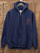 Load image into Gallery viewer, Detroit Tigers Vintage 2000s Old English D Majestic Zip Up Hoodie Faded Navy Orange ABC Vintage 
