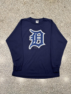 Detroit Tigers Vintage 2006 Old English D L/S Tee Navy ABC Vintage 