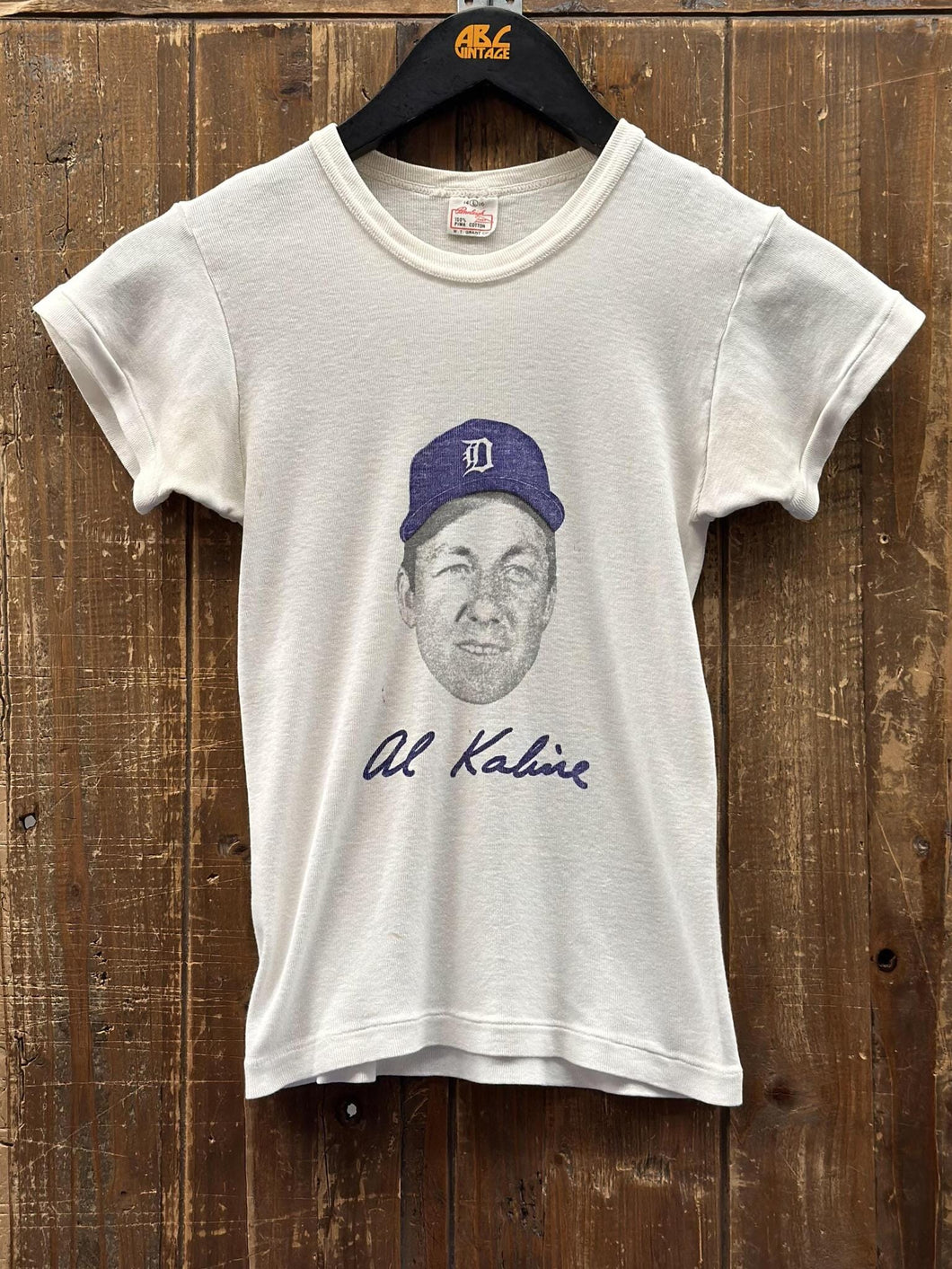Detroit Tigers Vintage 50s Youth Al Kaline Tee White ABC Vintage 