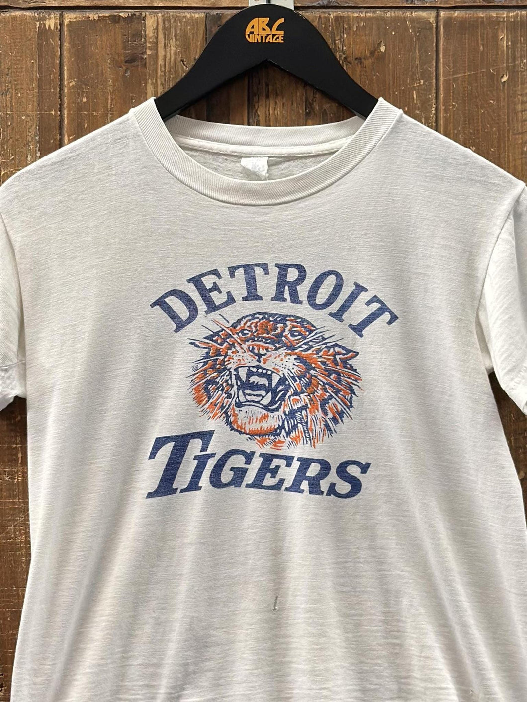Detroit Tigers Vintage 60s Tee Paper Thin White ABC Vintage 