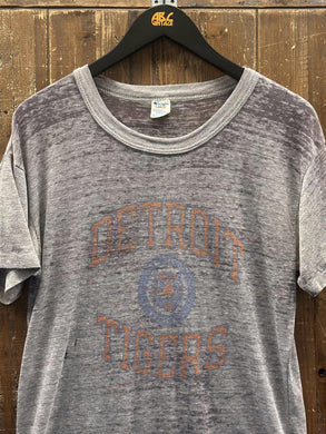 Detroit Tigers Vintage 80s Champion Tee Paper Thin Faded Grey ABC Vintage 