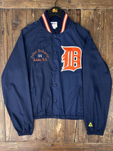 Load image into Gallery viewer, Detroit Tigers Vintage 80s John Doherty Player Majestic Bomber Jacket Navy ABC Vintage 