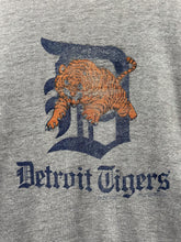 Load image into Gallery viewer, Detroit Tigers Vintage 80s Leaping Tiger Old English Logo Tee Paper Thin Faded Grey ABC Vintage 
