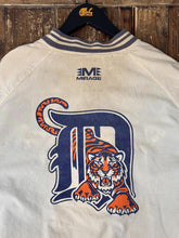 Load image into Gallery viewer, Detroit Tigers Vintage 80s Pinstripe Reversible Bomber Jacket Faded Violet Cream ABC Vintage 