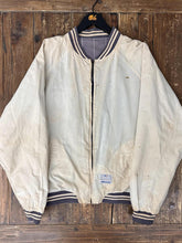Load image into Gallery viewer, Detroit Tigers Vintage 80s Pinstripe Reversible Bomber Jacket Faded Violet Cream ABC Vintage 