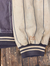 Load image into Gallery viewer, Detroit Tigers Vintage 80s Pinstripe Reversible Bomber Jacket Faded Violet Cream ABC Vintage 