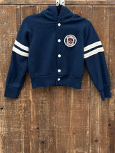Load image into Gallery viewer, Detroit Tigers Vintage 80s Youth Button Up Hoodie Navy ABC Vintage 