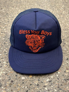 Detroit Tigers Vintage 90s Bless You Boys Trucker Hat Navy ABC Vintage 