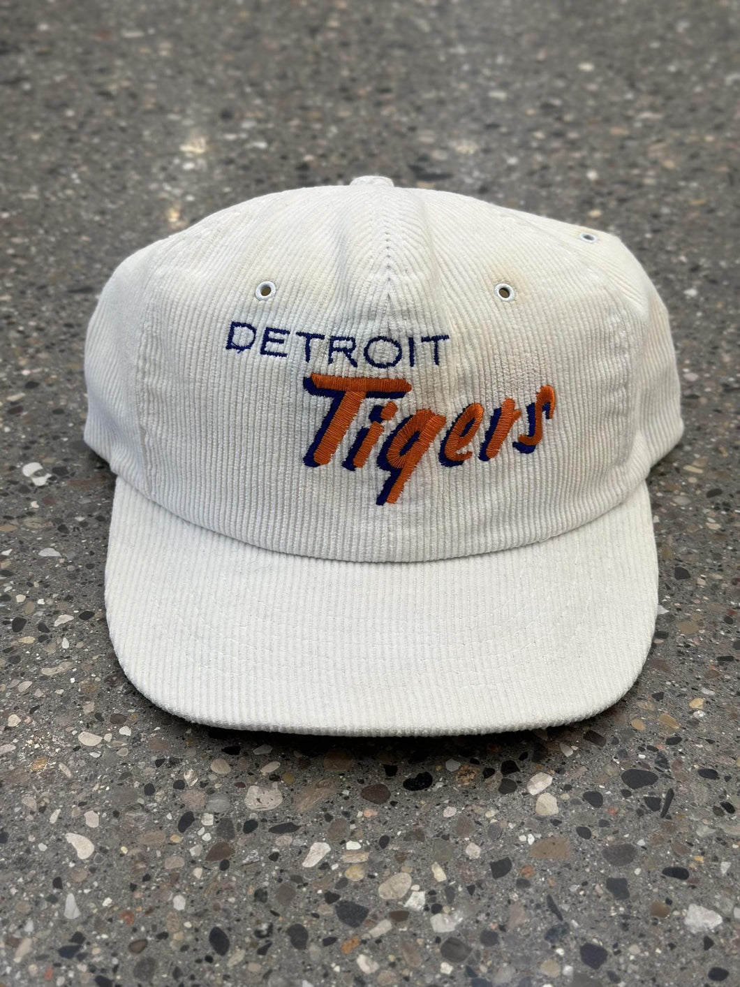Detroit Tigers Vintage 90s Corduroy Snapback Cream ABC Vintage 