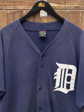 Load image into Gallery viewer, Detroit Tigers Vintage 90s D Patch Soffe Cotton Baseball Jersey Faded Navy ABC Vintage 