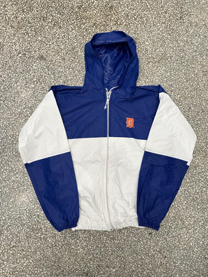 Detroit Tigers Vintage 90s Hooded PVC Rain Coat White Blue ABC Vintage 
