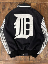 Load image into Gallery viewer, Detroit Tigers Vintage 90s Jeff Hamilton Varsity Jacket Black White Pinstripes ABC Vintage 