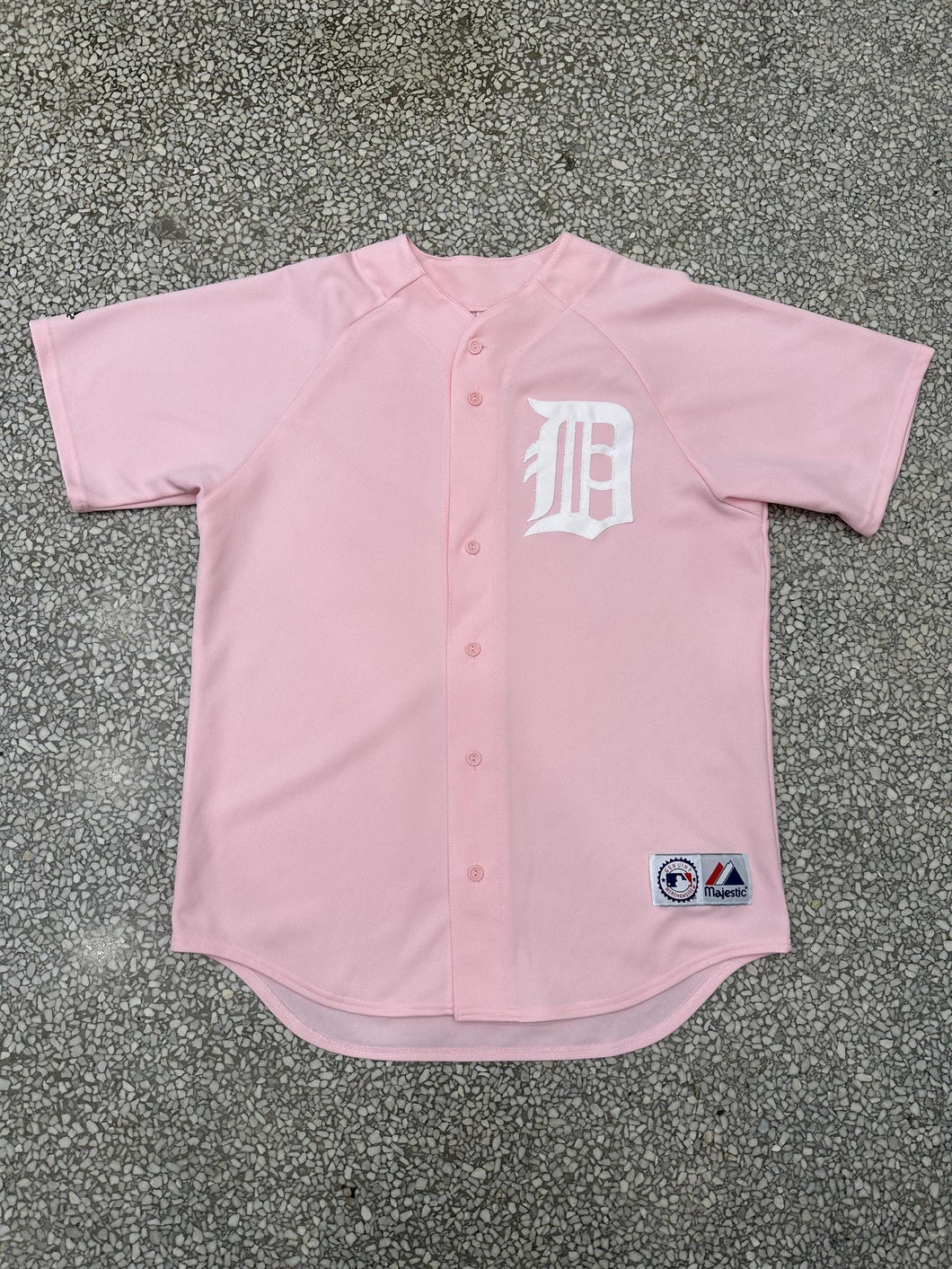 Detroit Tigers Vintage 90s Majestic Baseball Jersey Baby Pink ABC Vintage 