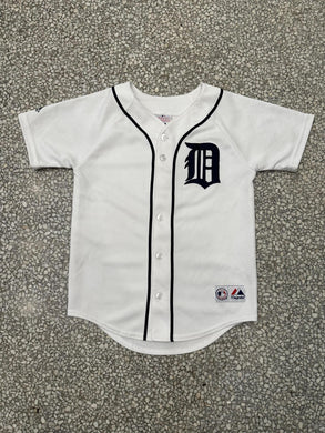 Detroit Tigers Vintage 90s Majestic Baseball Jersey White ABC Vintage 