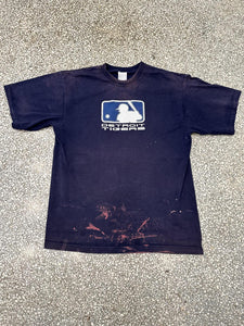 Detroit Tigers Vintage 90s MLB Logo Majestic Painted Tee Sun Faded Navy ABC Vintage 